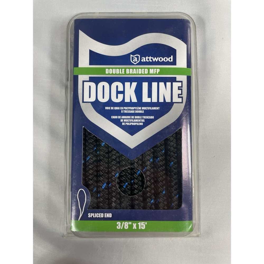 Attwood Dockline Double Braided MFP 3/8"x15' 11703-7